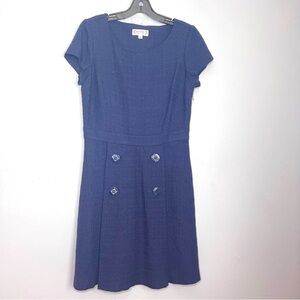 Nanette Lepore Navy Nautical Dress Fully Lined Side Zipper Closure Size 8 EUC
